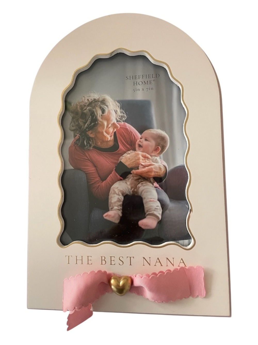 The Best Nana Pink Arch Photo Frame - Fits 5 x 7 - Sheffield Home